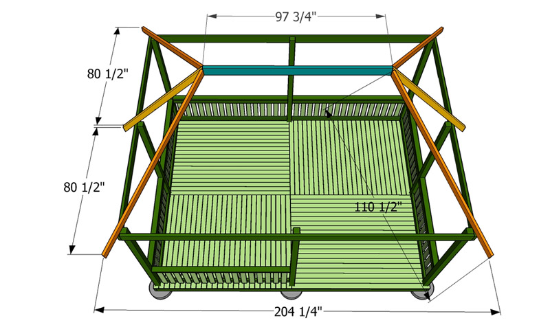 Montage der Sparrenbeine