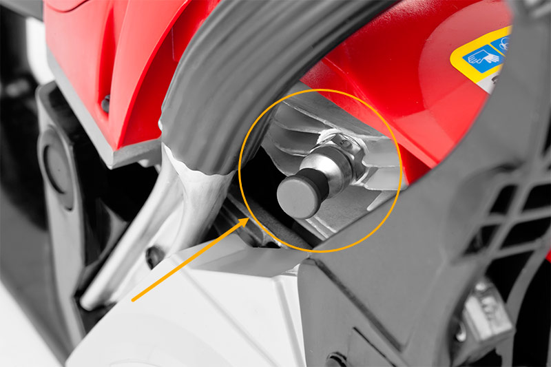 Druk het ventiel voor