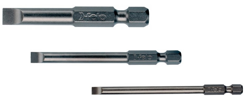 Langwerpig bit onder rechte gleuf