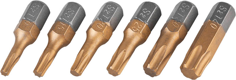 TIN gecoate Torx-bits