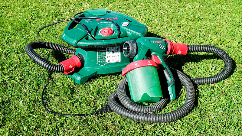 Спрей пистолет с дистанционен компресор