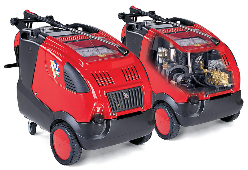 Hogedrukreiniger met verwarmd water