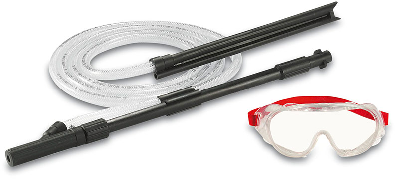 Zandstraalzuigmond voor een mini-spoelbak