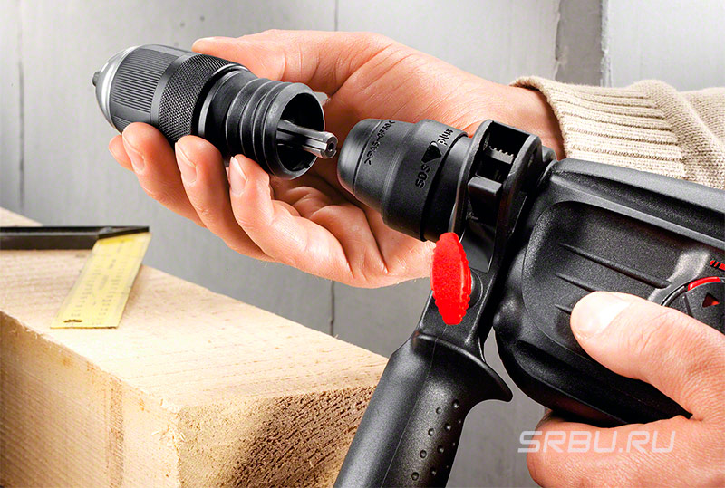 Martillo perforador con adaptador