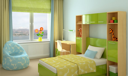 Acessórios de quarto de pistache Acessórios de quarto de pistache