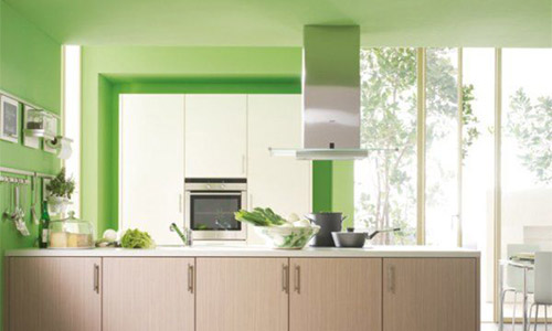 Paredes de cozinha de pistache Paredes de cozinha de pistache