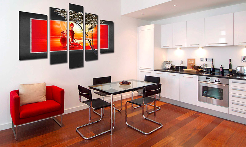 Modular paintings in the interior of the living room - how to choose them for the interior