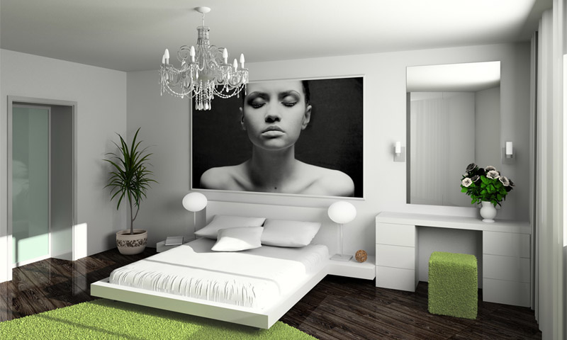 What is the combination of green color in the interior