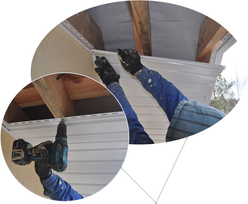 Εισαγάγουμε το πλαίσιο του προβολέα στο προφίλ και στερεώστε το στο πλαίσιο