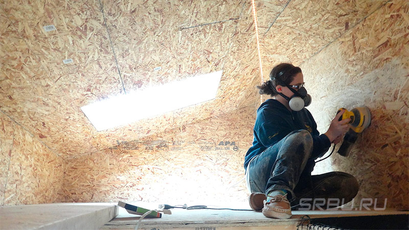 Schleifen von OSB-Platten