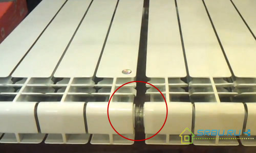 Desenroscar la sección del radiador