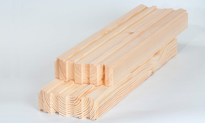 Wooden brick for building house walls