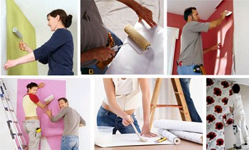 How to glue wallpaper on wallpaper