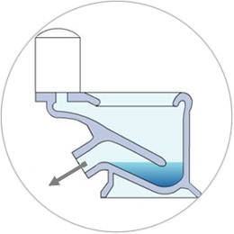 Skośne zwolnienie toalety