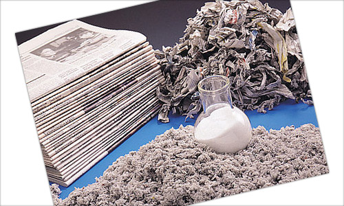 Samenstelling van ecowool isolatie