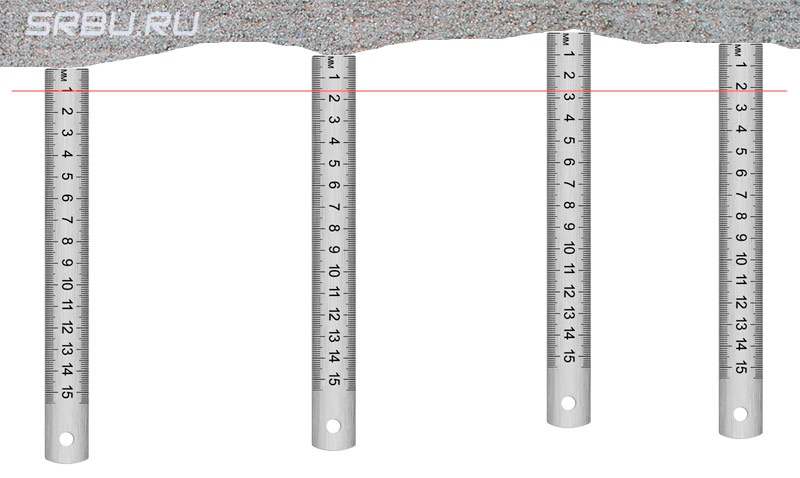 Lo spessore medio dell'intonaco