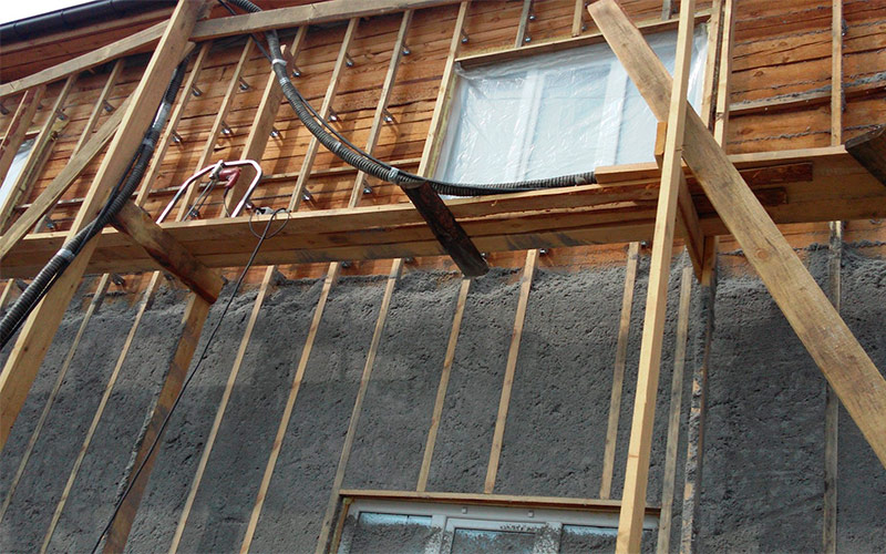 Aislamiento Ecowool terminado