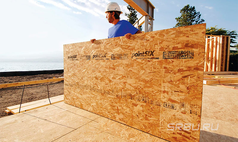 Sizes of OSB plates of various manufacturers