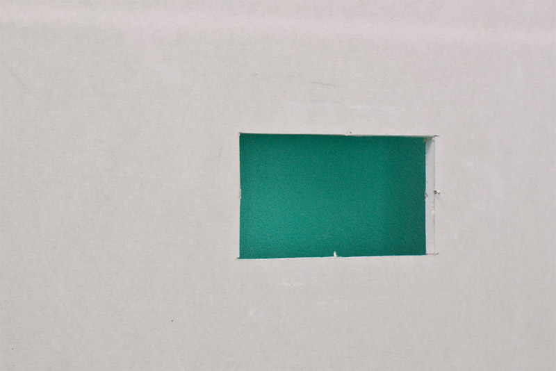 Afgewerkt rechthoekig gat